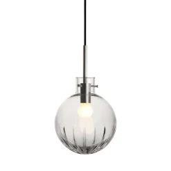 HADELAND GLASSVERK Krystallkule Taklampe Stor Stjerne Klar