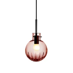 HADELAND GLASSVERK Krystallkule Taklampe Stor Stjerne Morgenrød Best