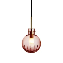 HADELAND GLASSVERK Krystallkule Taklampe Stor Stjerne Morgenrød Best