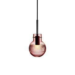 HADELAND GLASSVERK Krystallkule Taklampe Skjær Morgenrød New