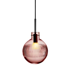 HADELAND GLASSVERK Krystallkule Taklampe Skjær Morgenrød New