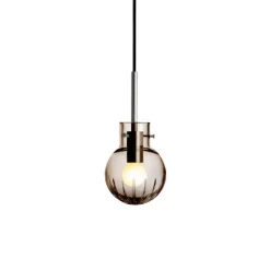 HADELAND GLASSVERK Krystallkule Taklampe Stor Stjerne Kakao Clearance