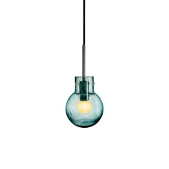 HADELAND GLASSVERK Krystallkule Taklampe Soda Blågrønn Outlet