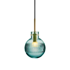 HADELAND GLASSVERK Krystallkule Taklampe Skjær Blågrønn Best