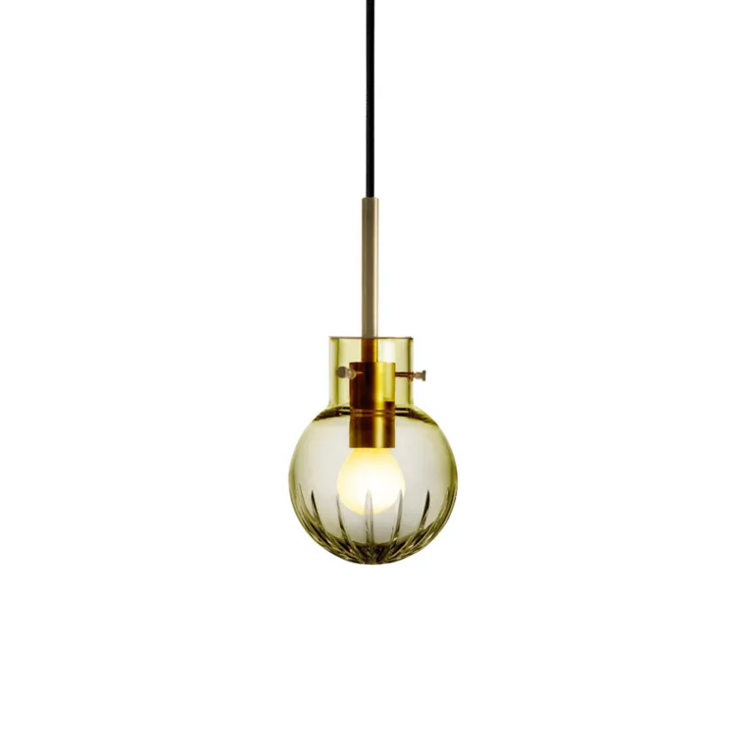 HADELAND GLASSVERK Krystallkule Taklampe Stor Stjerne Oliven Outlet