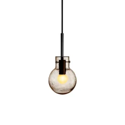 HADELAND GLASSVERK Krystallkule Taklampe Soda Kakao