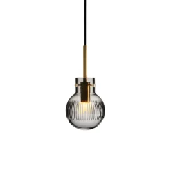 HADELAND GLASSVERK Krystallkule Taklampe Skjær Røkgrå Clearance