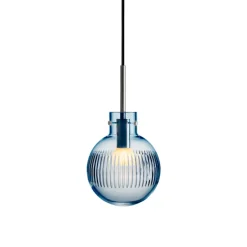 HADELAND GLASSVERK Krystallkule Taklampe Skjær Stålblå Outlet