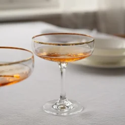 HADELAND GLASSVERK Odyssè Cavaskål Gullkant 2stk 25cl New