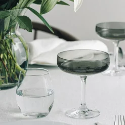 HADELAND GLASSVERK Odyssé Cavaskål Røkgrå 25cl 2pk New