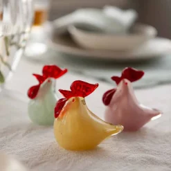 HADELAND GLASSVERK Påskepynt Glasshøne 8cm Grønn New