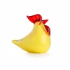 HADELAND GLASSVERK Påskepynt Glasshøne Gul 8cm Hot