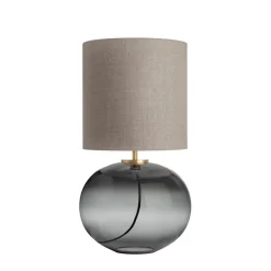 HADELAND GLASSVERK Senja Bordlampe Røkgrå