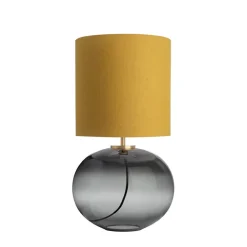 HADELAND GLASSVERK Senja Bordlampe Røkgrå