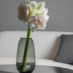 HADELAND GLASSVERK Siccori Vase 26cm Røkgrå