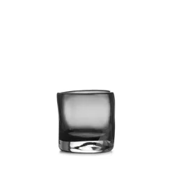 HADELAND GLASSVERK Sine Telysholder 12,5x10,5cm Røkgrå New