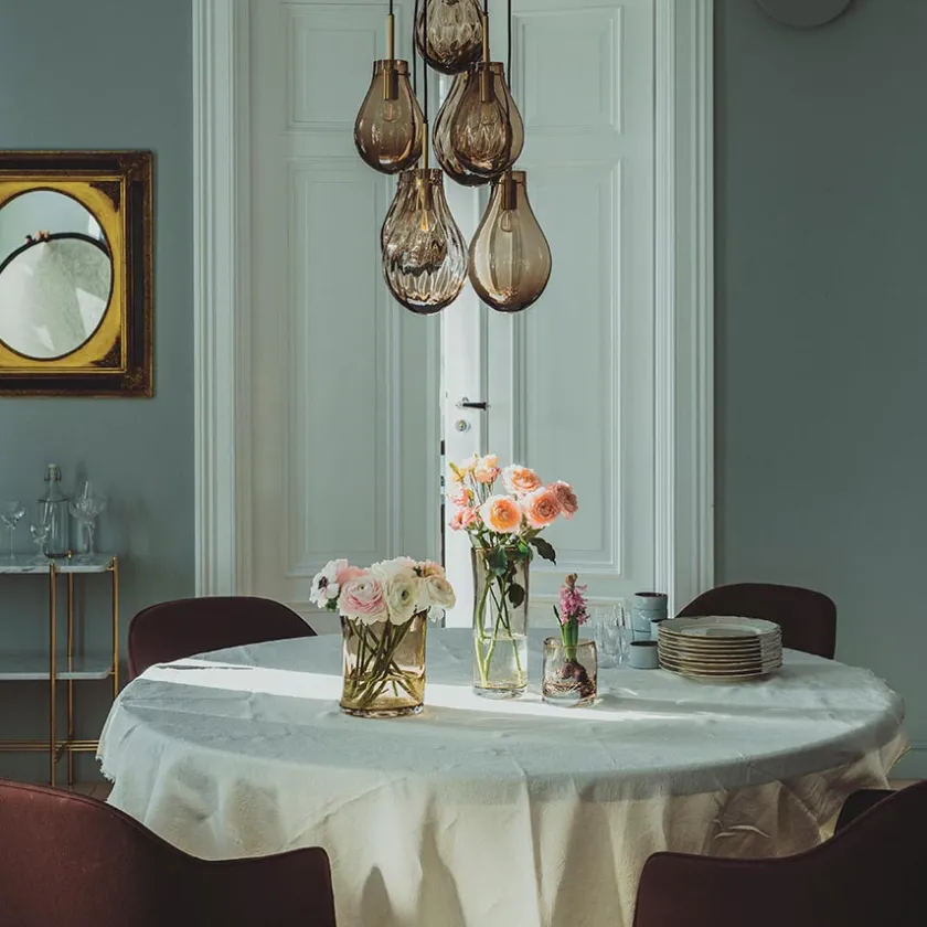 HADELAND GLASSVERK Sine Tulipanvase 20,5x16cm Kakao Best