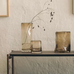 HADELAND GLASSVERK Sine Vase 29,5x11cm Kakao