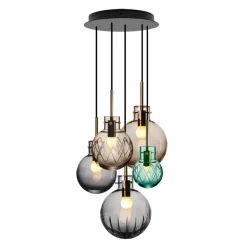 HADELAND GLASSVERK Skumring Taklampe Krystallkuler 5stk Best