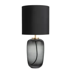 HADELAND GLASSVERK Vega Bordlampe Røkgrå Hot