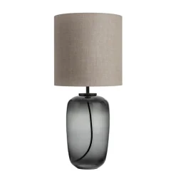 HADELAND GLASSVERK Vega Bordlampe Røkgrå Hot