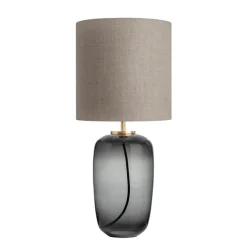 HADELAND GLASSVERK Vega Bordlampe Røkgrå Hot
