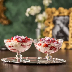 HADELAND GLASSVERK Victoria Dessertskål Stett Ruteslip 25cl Klar Outlet