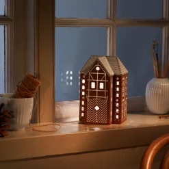 KÄHLER DESIGN Kähler Gingerbread Lyshus Stor Brun Hot