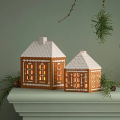 KÄHLER DESIGN Kähler Gingerbread Lyshus Medium Brun Hot