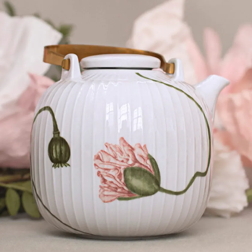 KÄHLER DESIGN Kähler Hammershøi Poppy Tekanne 1,2L Hvit m/Dekor Best