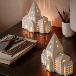 KÄHLER DESIGN Kähler Urbania Lyshus By 21cm Hvit Clearance