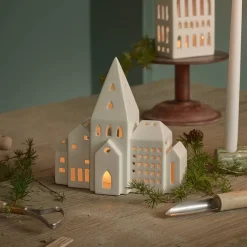 KÄHLER DESIGN Kähler Urbania Lyshus By 21cm Hvit Clearance