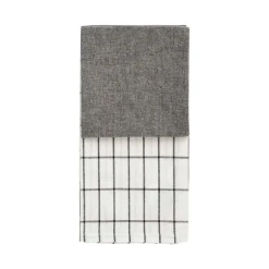 CHRISTIANIA 1739 Kjøkkenhåndkle Grå/Rutete 50X70cm 2pk Clearance