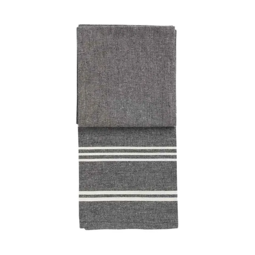 CHRISTIANIA 1739 Kjøkkenhåndkle Sort Bomull 50X70cm 2pk Sale