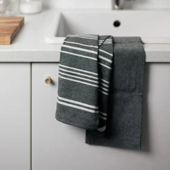 CHRISTIANIA 1739 Kjøkkenhåndkle Sort Bomull 50X70cm 2pk Sale