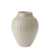 KNABSTRUP KERAMIK Vase 20cm Riflet Sand Outlet
