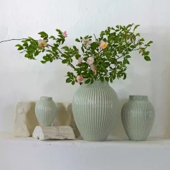 KNABSTRUP KERAMIK Vase 27cm Riflet Mint Online