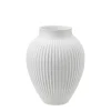 KNABSTRUP KERAMIK Vase 20cm Riflet Hvit New