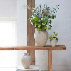 KNABSTRUP KERAMIK Knabstrup Vase 27cm Riflet Sand New
