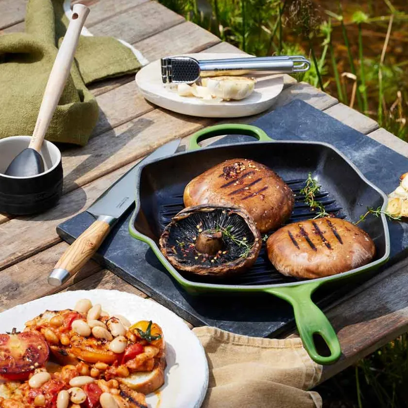 LE CREUSET Grillpanne Støpejern 26cm Bamboo Green Online