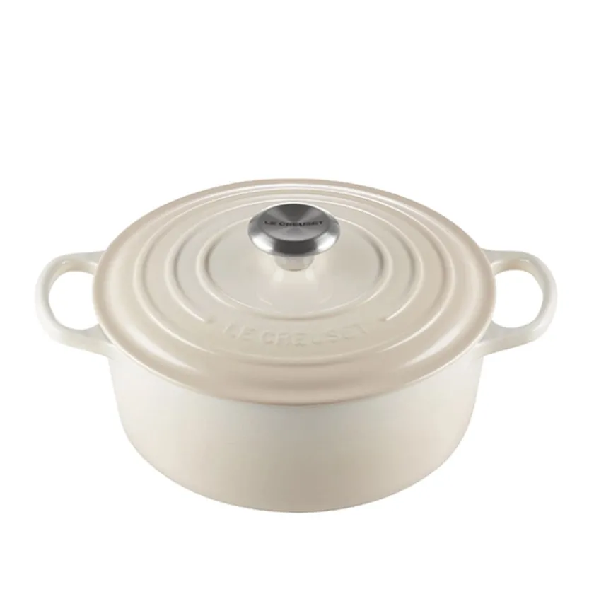 LE CREUSET Støpejernsgryte 5,3L/26cm Meringue Hot