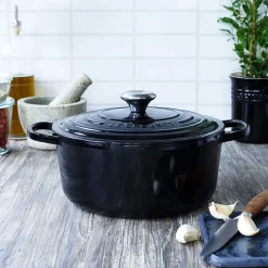 LE CREUSET Støpejernsgryte 3,3L/22cm Matte Black New