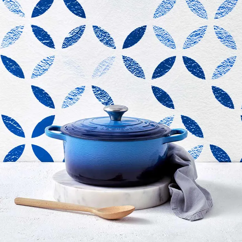 LE CREUSET Støpejernsgryte 4,2L/24cm Azure New