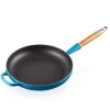 LE CREUSET Støpejernspanne med Trehåndtak 28cm Deep Teal Outlet