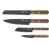 LION SABATIER Phenix Walnut Knivsett 4 Deler Sort/Valnøtt Hot