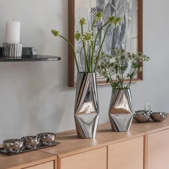 LØVE Løve Vinje Vase Rustfritt Stål 24,5cm Sølv Hot