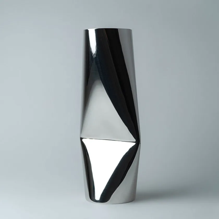 LØVE Løve Vinje Vase Rustfritt Stål 34,5cm Sølv Clearance