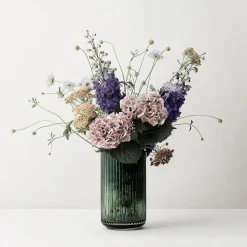 LYNGBY Porcelæn Vase 20,5cm Grønn Glass Discount