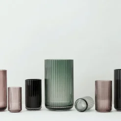 LYNGBY Porcelæn Vase 25cm Grønn Glass Outlet