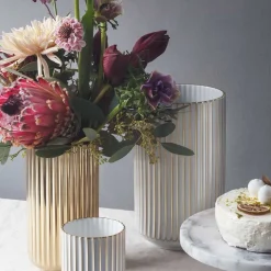 LYNGBY Porcelæn Vase 20,5cm Gull Online